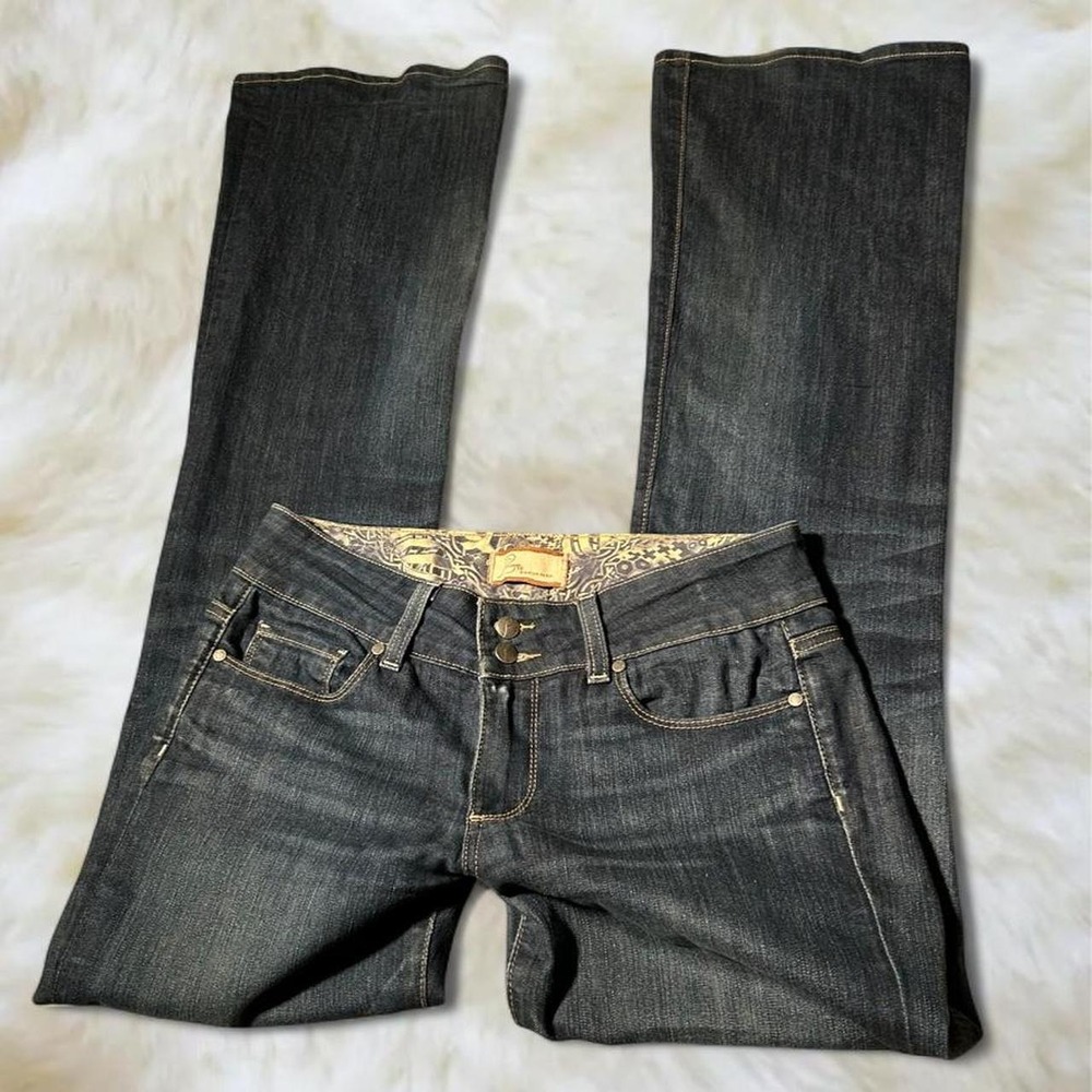 Paige Hidden Hills Bootcut Y2K Low Rise Denim Jeans Dark Wash Size 27